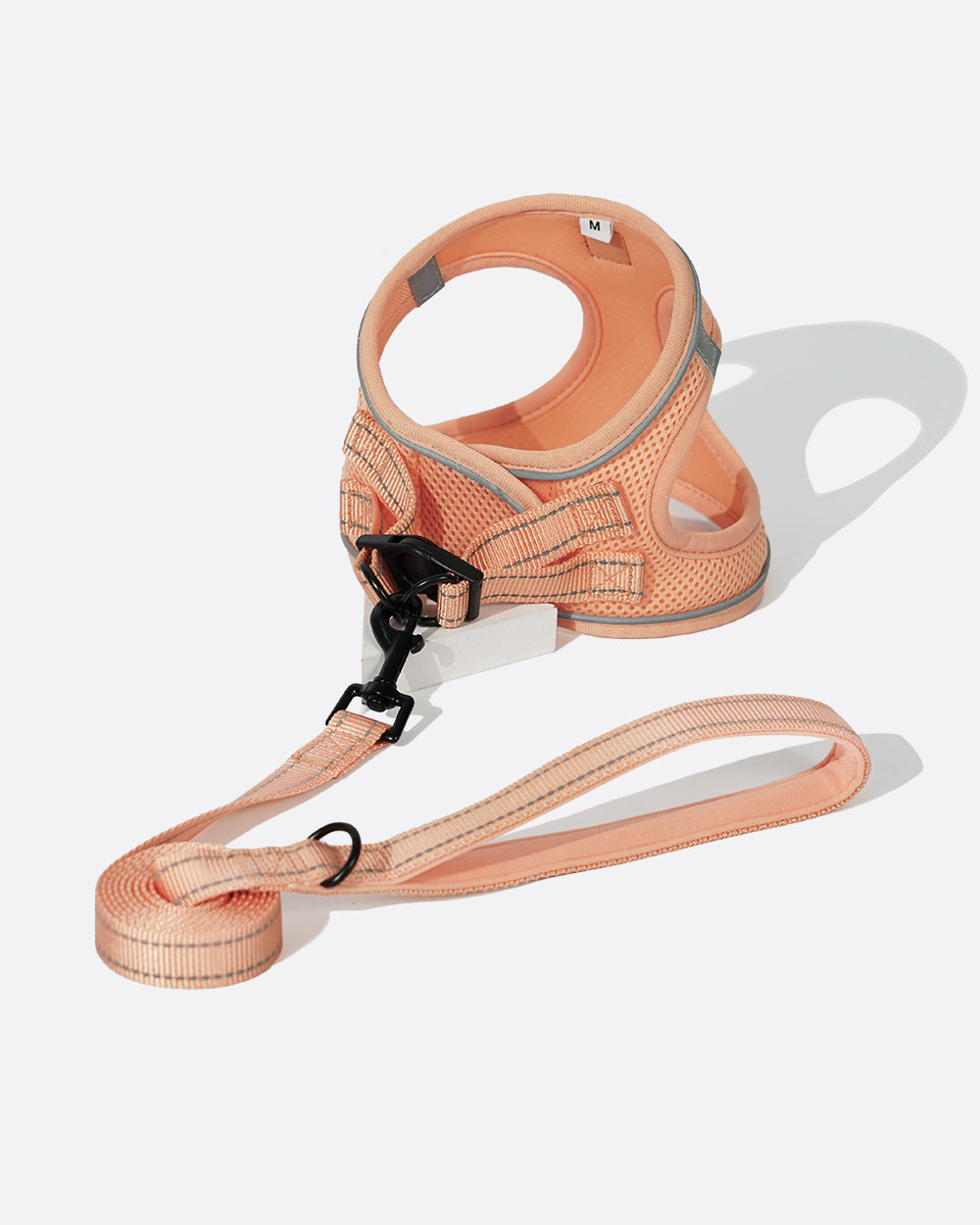 OxyMesh Velcro Step-in Harness and Leash Set - Peach Pink